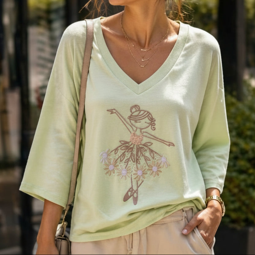 Bluza z Haftowaną Baletnicą