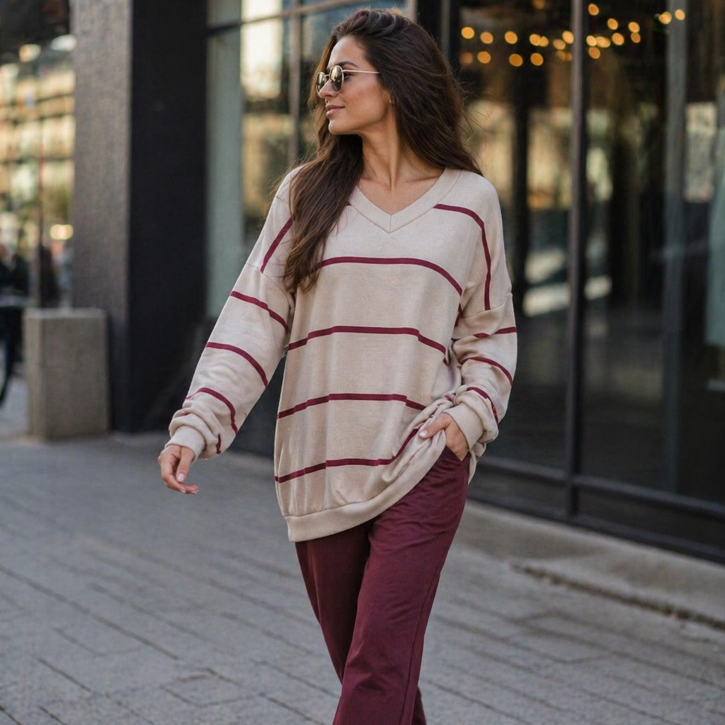 Bluza Oversize w Paski